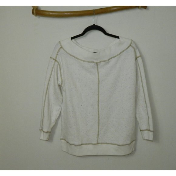 Pilcro and The Letterpress Anthropologie Sweatshirt Top Ivory Confetti X-Small - Picture 6 of 11